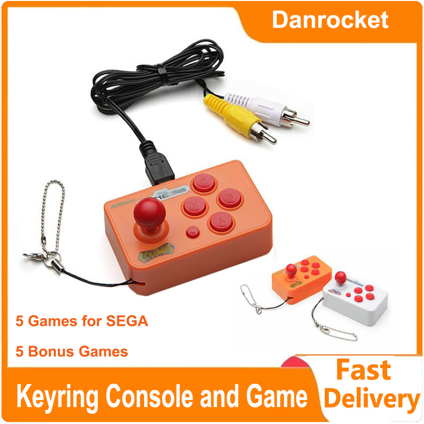 Gaming Console Video Game - จอยสติ๊กมินิอาร์เคดพร้อมเกม 10 เกม สำหรับเครื่องเกมเซก้าอาร์เคดนาโน คอนโซลวิดีโอเกม รองรับสัญญาณ