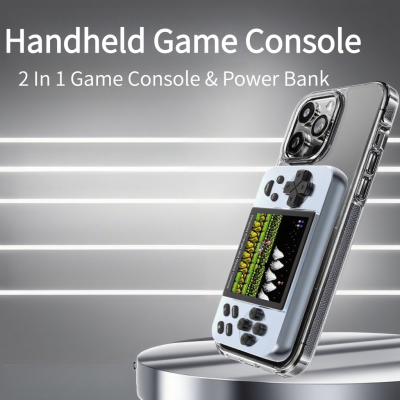 Gaming Console Video Game - เครื่องเล่นเกมพกพา L9 รุ่นใหม่ พร้อมแท่นชาร์จแม่เหล็กไร้สายในตัว แบตเตอรี่สำรองในตัว 6000
