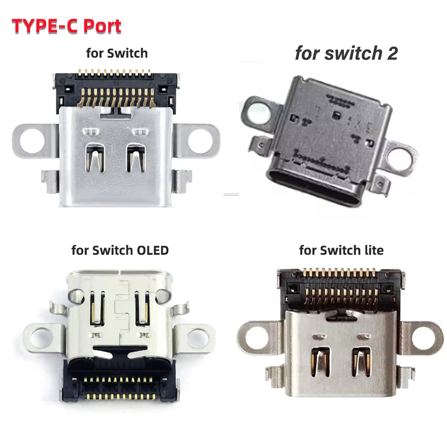 Nintendo Console Switch 2 - พอร์ตชาร์จแบบ Type C สำหรับเครื่องเล่นเกม Nintendo Switch