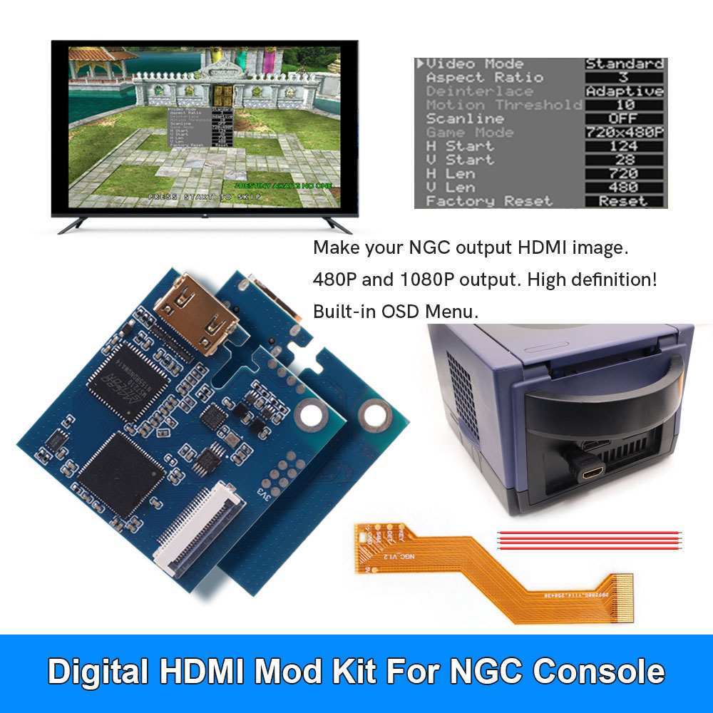 Gaming Console All In One - HISPEEDIDO 1080P ฝังดิจิตอลความละเอียดสูง NGC HDMI TV