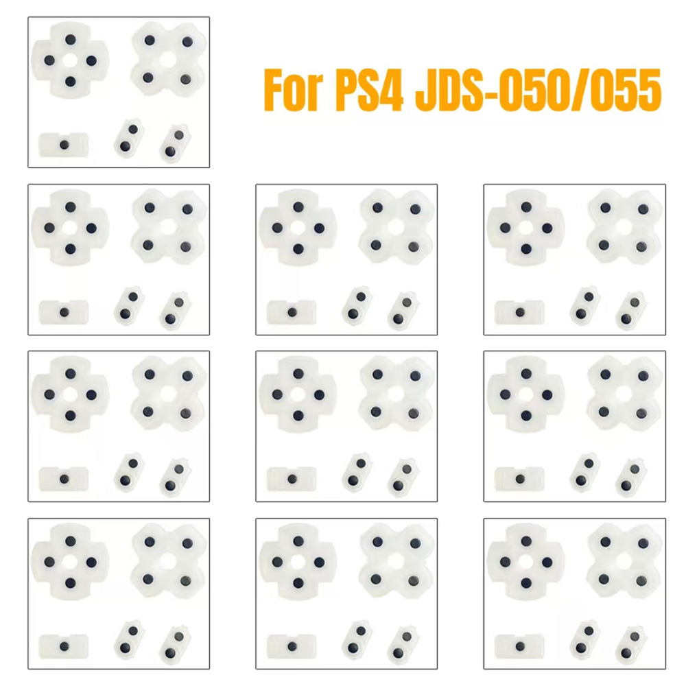 Gaming Console Repair - แผ่นยางซิลิโคนนำไฟฟ้า10ชุด/5/1ชุดสำหรับตัวควบคุม PS4ชิ้นส่วนอะไหล่ปุ่มซ่อมสำหรับ PS 4