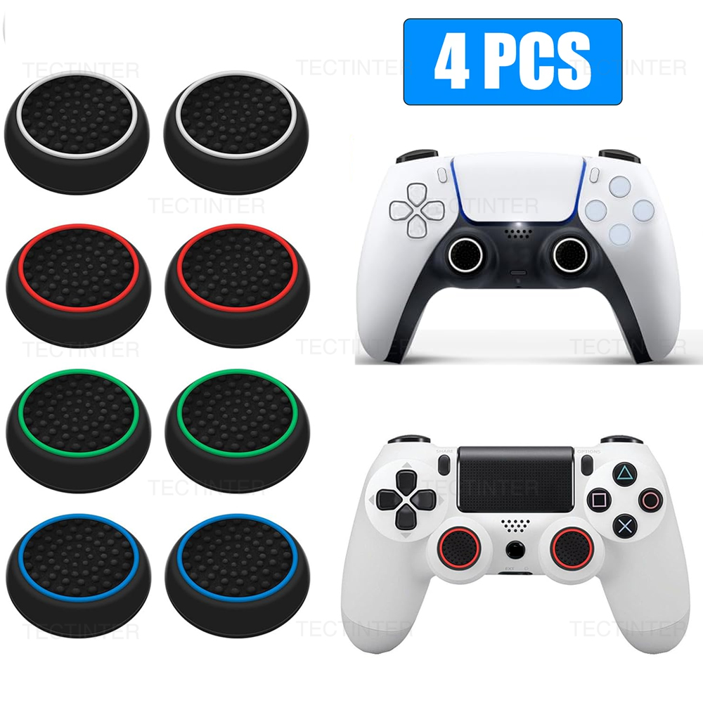 Gaming Console Joystick - ปลอกซิลิโคนแบบอนาล็อก 4 ชิ้น สำหรับ PS5/PS4/PS3/Switch 2