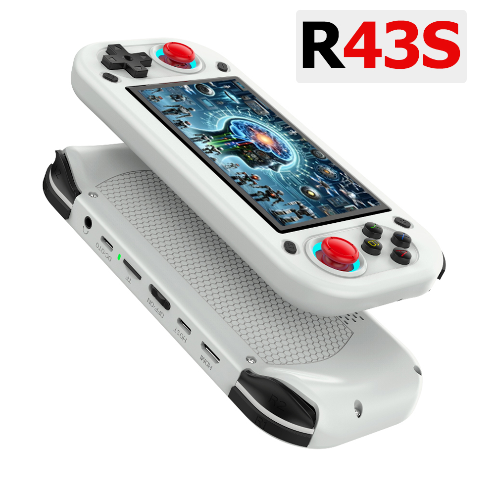 Gaming Console All In One - R43S Retro คอนโซลวิดีโอเกมมือถือเปิดระบบ Linux 4.3 นิ้วหน้าจอ