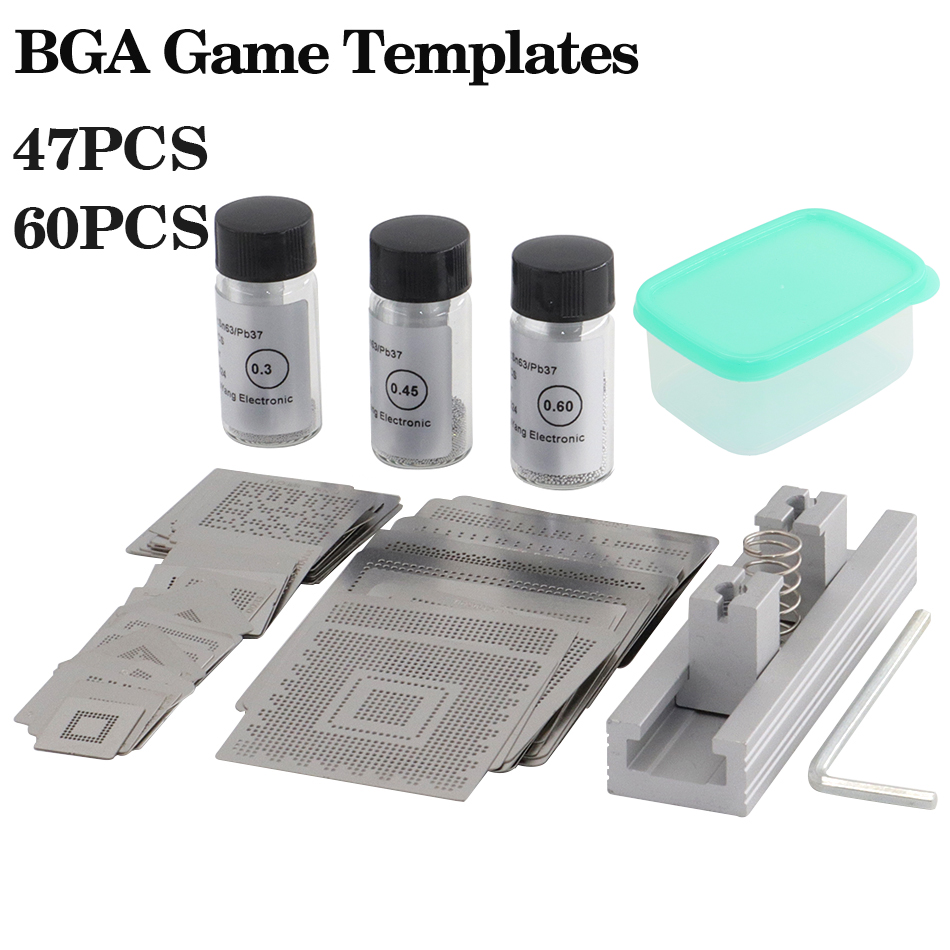 Gaming Console High Quality - คุณภาพสูง 47 ชิ้น/60 ชิ้นเกมคอนโซล BGA ความดันเชื่อมแม่พิมพ์เทมเพลตประกอบ