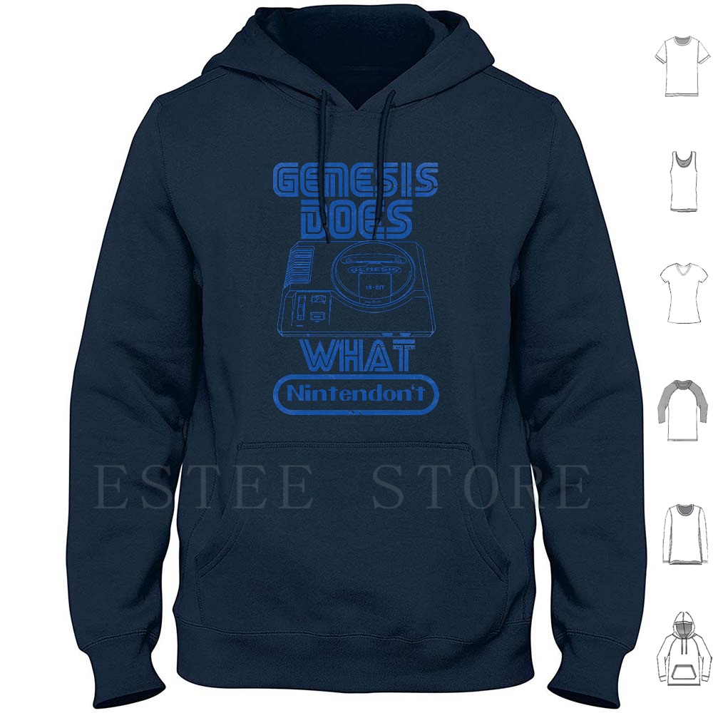 Gaming Console Genesis - คอนโซล Wars Hoodie แขนยาวโลโก้ Megadrive Genesis