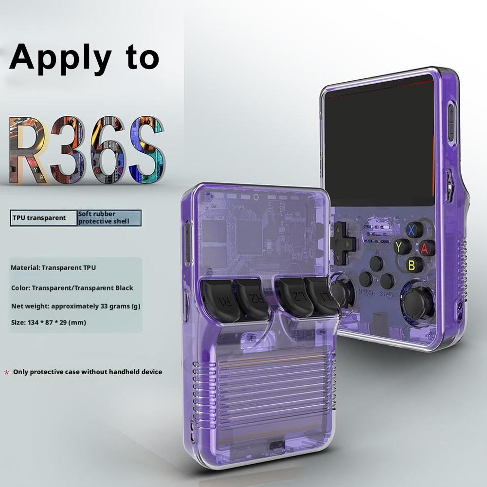 Gaming Console Mobile - สำหรับเคสป้องกันเครื่องเล่นเกมพกพา R36S เคสป้องกันด้านหลังแบบพกพา อุปกรณ์เสริมสำหรับเครื่องเล่นเกม เคสใสสำหรับจัดเก็บ