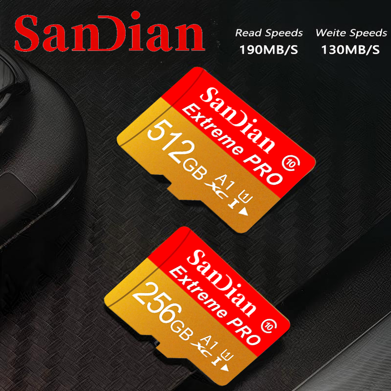 Gaming Console Mobile - การ์ดหน่วยความจำไมโคร TF SD ความเร็วสูง 512GB 256GB