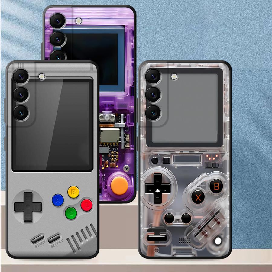 Gaming Console And - เคสโทรศัพท์มือถือลายเกมส์สีม่วงสำหรับ Samsung Galaxy A57 A55 A52