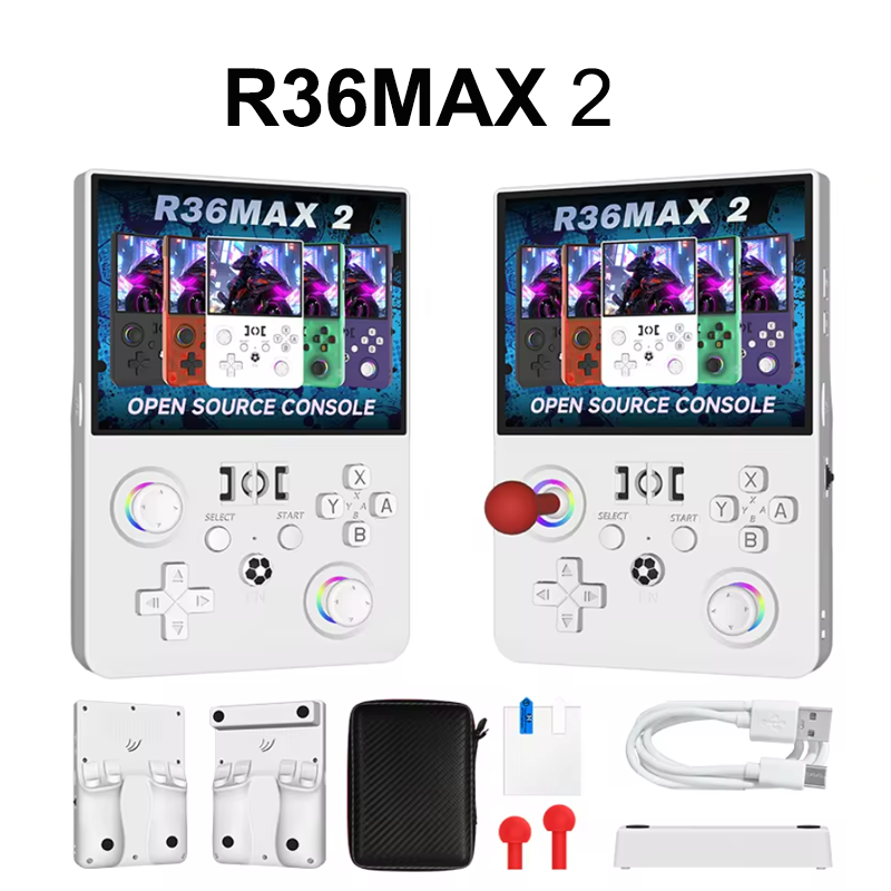 Gaming Console In 2026 - เครื่องเล่นเกมพกพา 2026 R36max 2 คอนโซลเกมย้อนยุค หน้าจอ