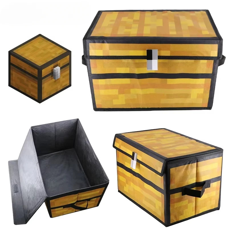 Gaming Console With Minecraft - กล่องเก็บของ Minecraft ขนาดใหญ่ พับได้ สำหรับเก็บเสื้อผ้า ผ้าห่ม