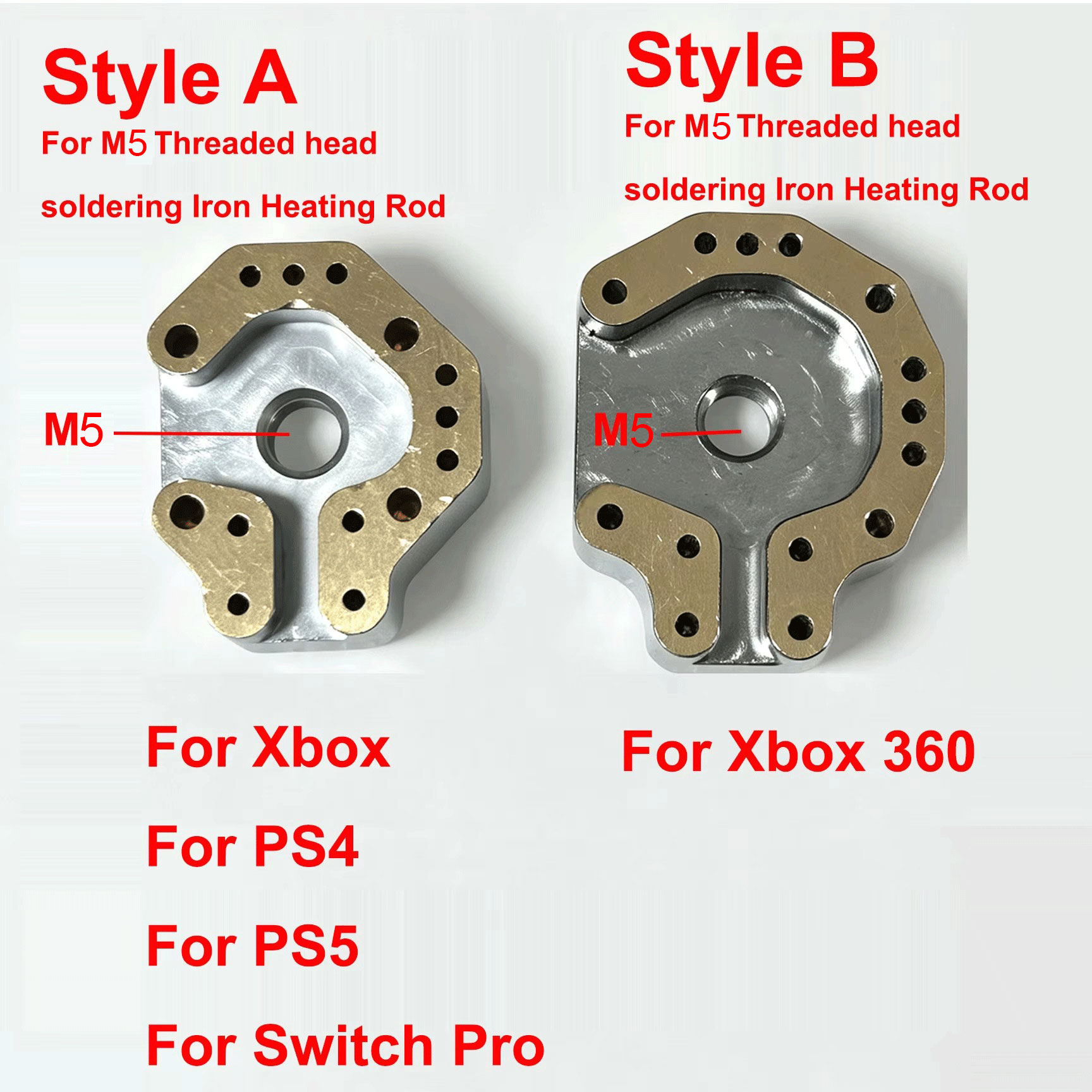 Gaming Console Repair - แม่พิมพ์ทำความร้อนสำหรับจอยสติ๊กและหัวแร้งบัดกรี, เครื่องมือซ่อมแซมสำหรับถอดประกอบจอยสติ๊กคอนโทรลเลอร์ Xbox PS4 PS5 Switch