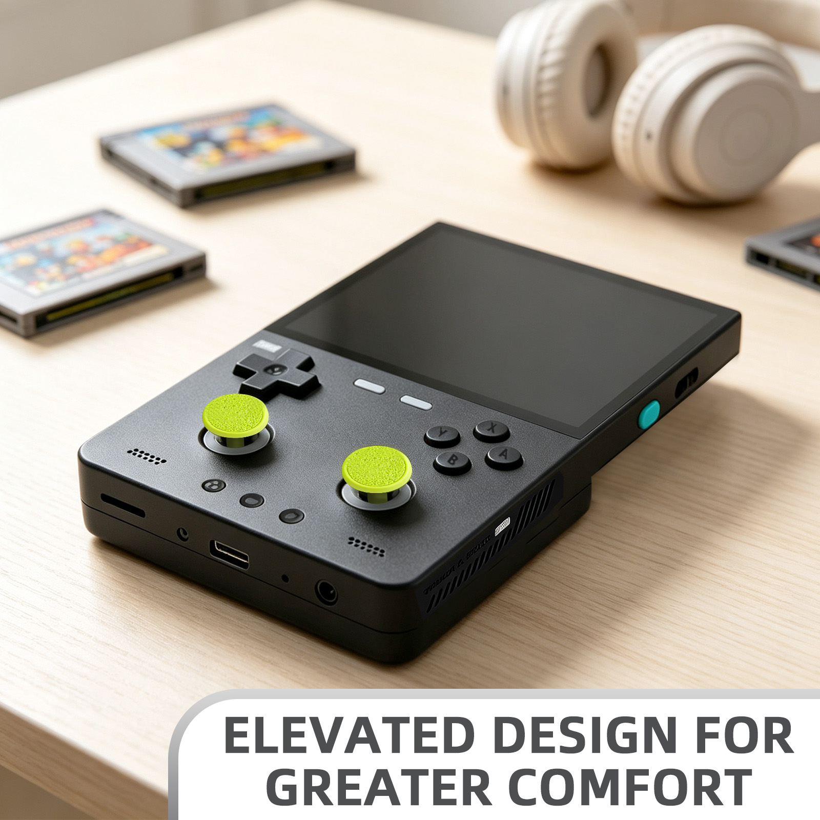 Gaming Console Repair - อะไหล่เปลี่ยนฝาครอบจอยสติ๊กสำหรับเครื่องเล่นเกม TRIMUI BRICK PRO ชิ้นส่วนซ่อมแซมและปรับปรุงที่เสริมความแข็งแรงป้องกันการหลวม