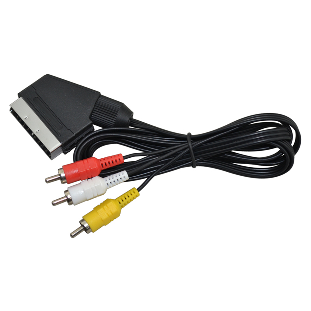 Gaming Console Video Game - สายเคเบิล SCART ไปยัง3 RCA ทีวี AV
