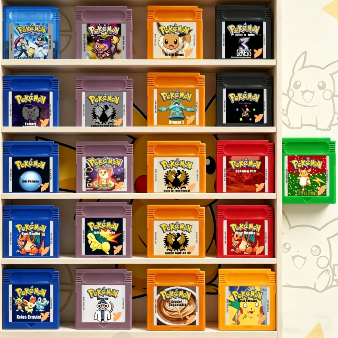 Gaming Console And - ตลับเกมซีรีส์โปเกมอน GBC สีดำ สีขาว เจเนซิส โกลด์