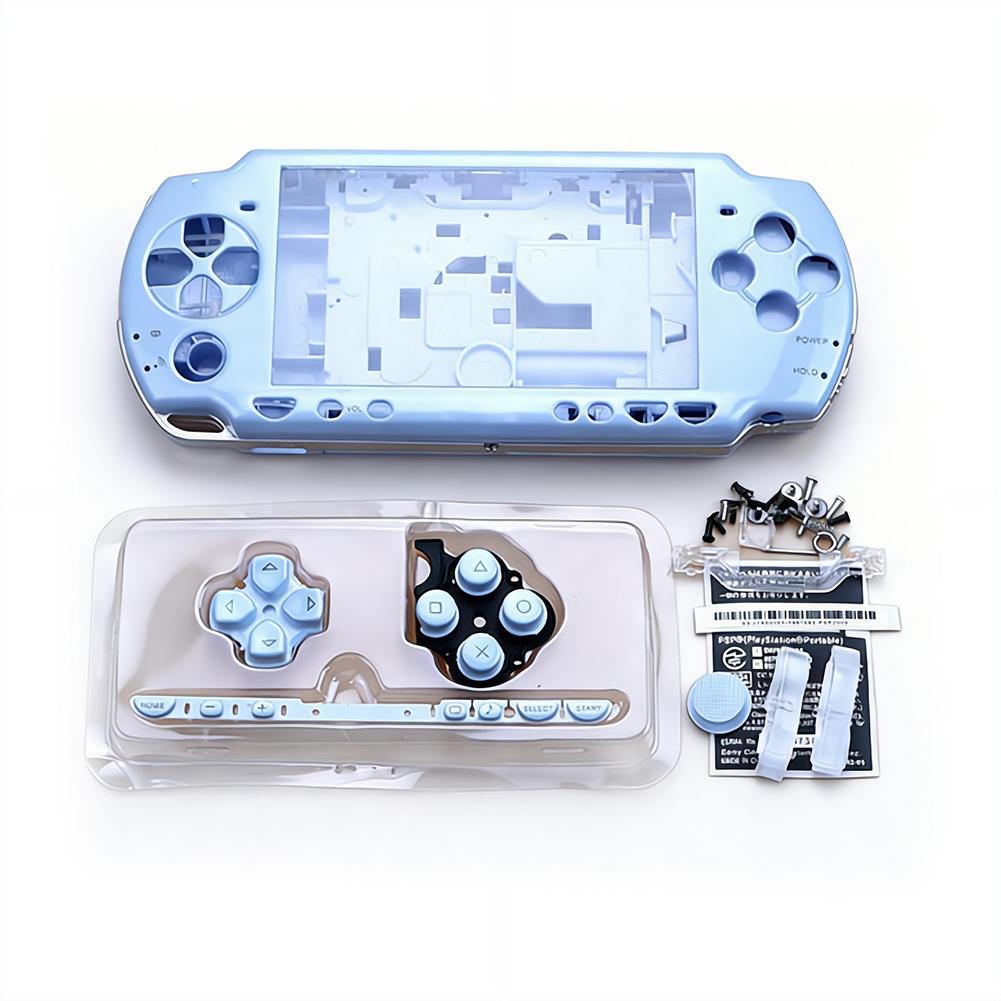Gaming Console Mobile - PSP2000 เคสเปลี่ยนทดแทนแบบเต็มรูปแบบ คอนโซลส่วนบน สติ๊กเกอร์ ฝาหลัง สกรู