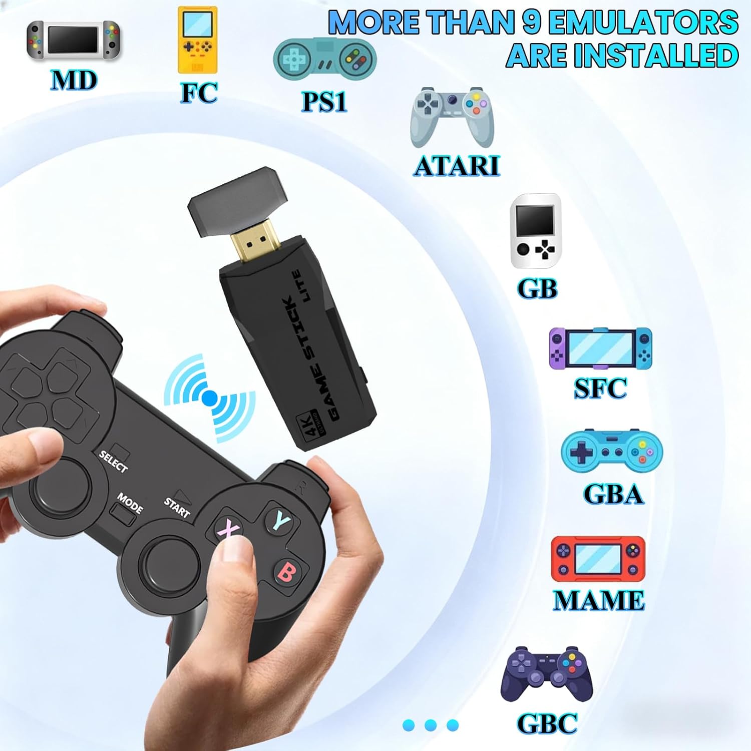 เครื่องเล่นเกมย้อนยุค 4K พร้อม - Gaming Console Video Game บทวิจารณ์และราคา