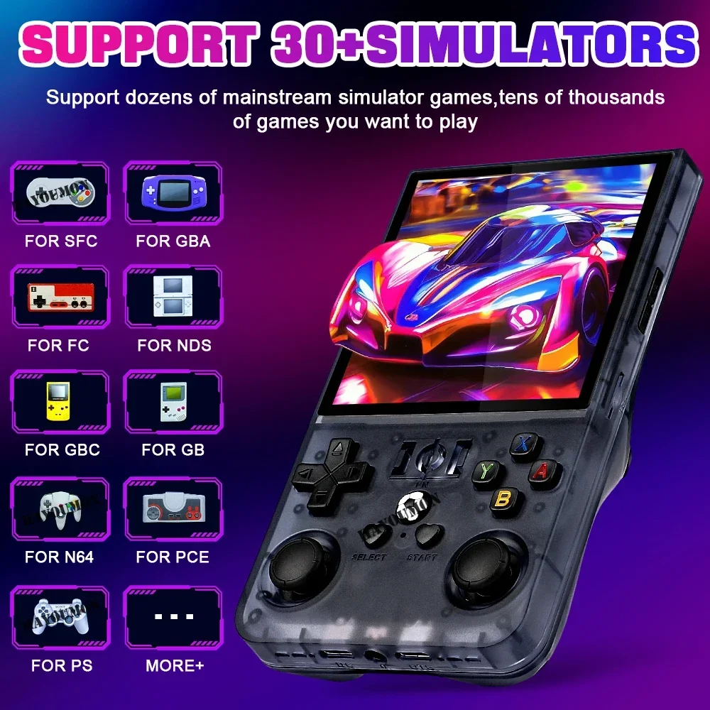 R36 Maxสีเทามือถือสําหรับเล่นเ - Gaming Console R36 Max บทวิจารณ์และราคา