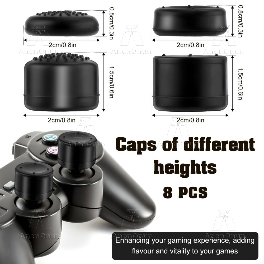 8PCS Thumb Grip Caps Controlle - Gaming Console Joystick บทวิจารณ์และราคา